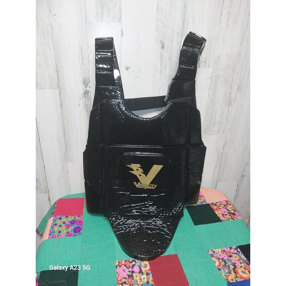 Lightning By Proforce Chest Protector Black Size Large  Hook and loop strap